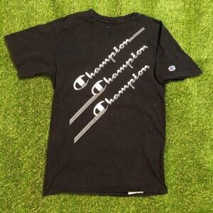 Champion Logo Graphic Tee with Sleeve Embroidery